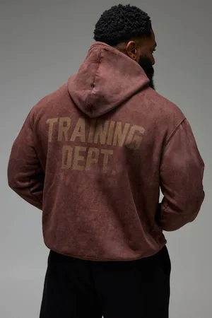 Boohoo Man Active Training Dept. Boxy Washed Hoodie - - S