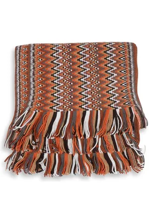 Missoni Zigzag Knit Scarf Fringed Women - Multicolor Scarves - One Size
