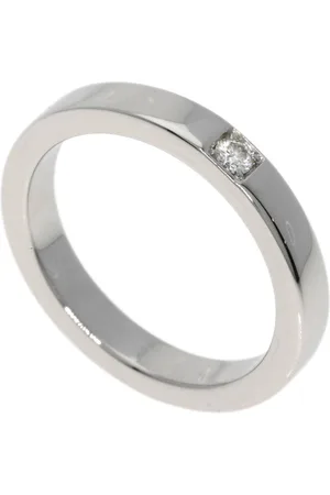 Bvlgari Preloved Platinum Diamond Solitaire Ring Women - Silver - - One Size