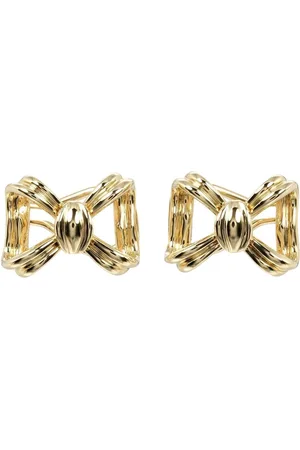 Tiffany & Co. Preloved Bow Earrings Gold Women - - One Size