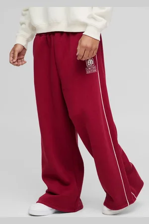 Boohoo Extreme Wide Leg Printed Piping Jogger - - M
