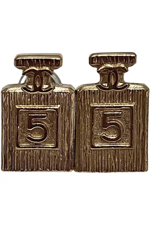 CHANEL Preloved No5 Perfume Bottle Earrings Women - Gold - - One Size