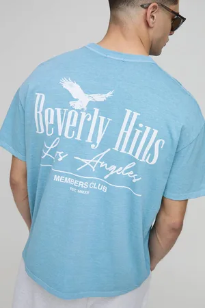 Boohoo Oversized Beverly Hills Bird Graphic Washed T-Shirt - - XS