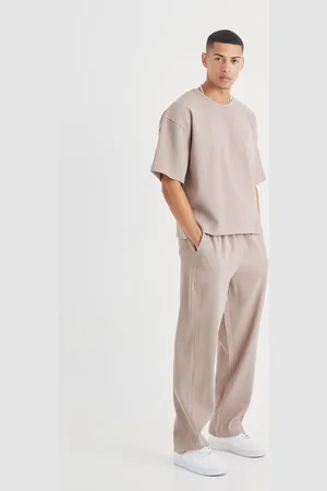 Boohoo Pleated Oversized Boxy T-shirt & Trouser - - M