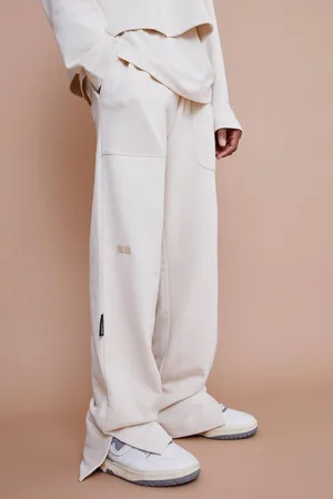 Boohoo Relaxed Fit Split Hem Heavyweight Jogger - - L/Short