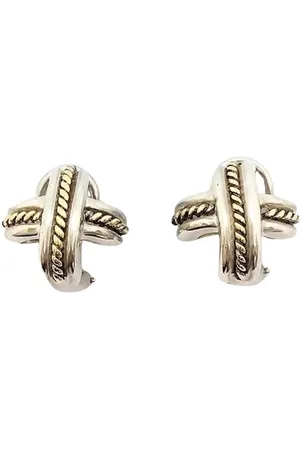 Tiffany & Co. Preloved Silver Ring with Dust Bag and Slight Scratches Women Earrings - - One Size