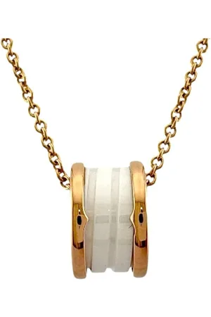 Bvlgari Preloved Bzero1 Ceramic Necklace Rose Gold Accents Women - - One Size