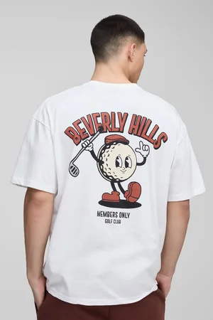 Boohoo Oversized Beverley Hills Golf Cartoon Graphic T-Shirt - - XS