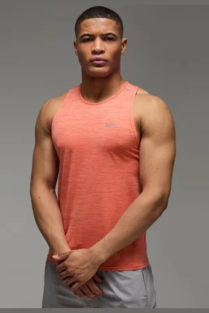 Boohoo Man Active Lightweight Performance Slim Fit Marl Gym vest - - M
