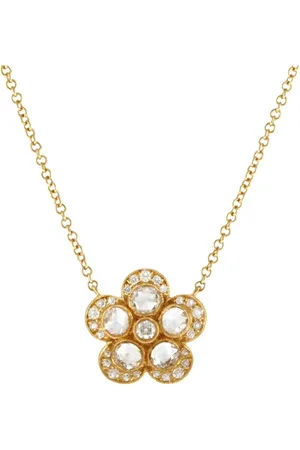 Tiffany & Co. Preloved Rose Cut Diamond Flower Pendant 18K Yellow Gold Women - - One Size