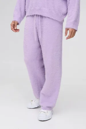 Boohoo Relaxed Fit Super Fluffy Knitted Joggers - - M