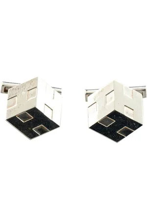 Hermès Preloved Cube Cufflinks Silver Women Sets - - One Size