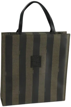 Fendi Preloved Zucca Tote Vertical Style Women - Handbags - One Size