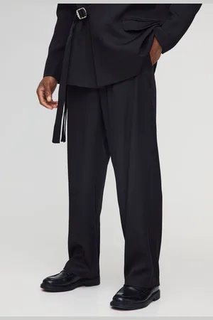 Boohoo Relaxed Fit Tie Waistband Tailored Trouser - - 30