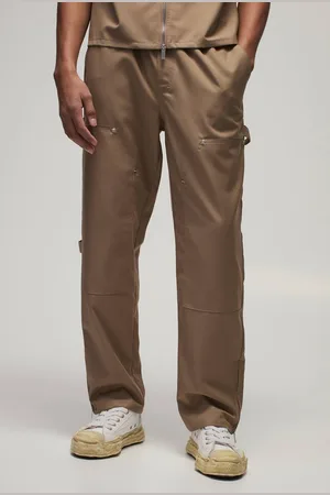 Boohoo Straight Leg Carpenter Detail Trouser - - M
