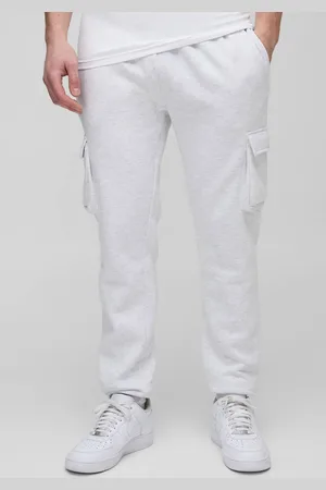 Boohoo 330GSM Tall Skinny Fit Cargo Joggers In Marl - M