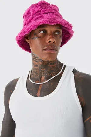 Boohoo Fluffy Checkerboard Bucket Hat - - S/M