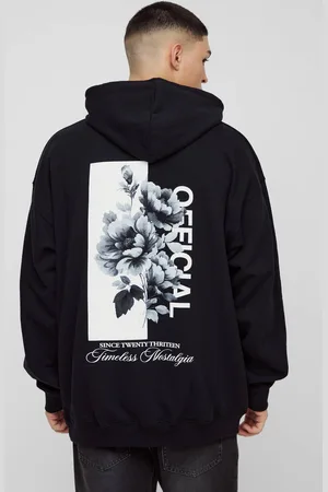 Boohoo Oversized Floral Graphic Hoodie - - S