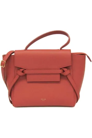 Céline Preloved Mini Belt Bag Knotted Strap Women - Burgundy Handbags - - One Size