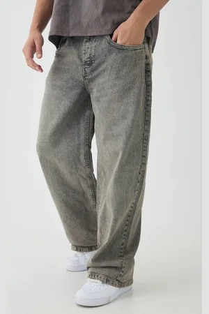 Boohoo Relaxed Fit Stone Washed Jeans - - 36R
