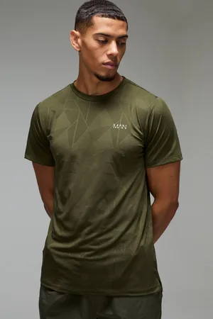 Boohoo Man Active Geo Jacquard Regular Fit T-shirt - - XS
