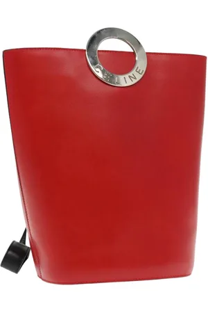 Céline Preloved Ring Top Handle Bucket Bag Leather Women Shoulder Bags - One Size