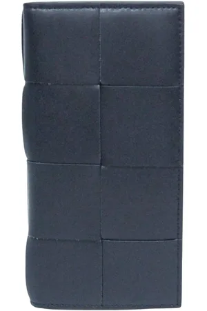 Bottega Veneta Preloved Intrecciato Leather Wallet Vertical Style Unisex - - One Size