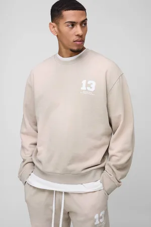 Boohoo Oversized Boxy Spray Wash Ofcl Printed Sweatshirt - - M