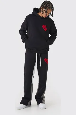 Boohoo Regular Limited Heart Gusset Hooded Tracksuit - - L