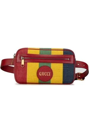 Gucci Preloved Web Belt Bag Multicolor Webbing Women - Multicolour Clutch - One Size