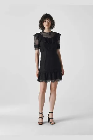 Whistles Womens Mariah Lace Ruffle Dress - - 6