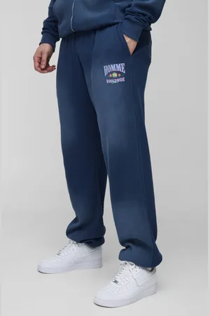 Boohoo Tall Spray Wash Waffle Graphic Oversized Joggers - - M
