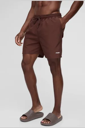 Boohoo Mid Length Branded Swim Shorts - - S