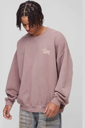 Boohoo Oversized Wash M Star Branded Printed Sweatshirt - - XS