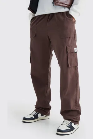 Boohoo Tall Elastic Waist Relaxed Fit Buckle Cargo Jogger - - S