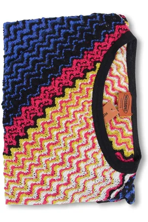 Missoni Zigzag Knit Top Multicolor Women Scarves - One Size