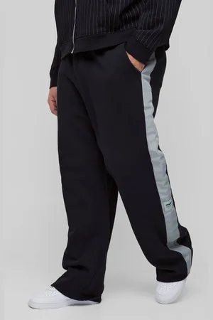 Boohoo Plus Relaxed Stripe Detail Woven Tab Jogger - - XXL