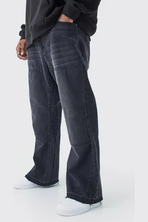 Boohoo Plus Slim Rigid Flare Gusset Detail Jeans - - 44