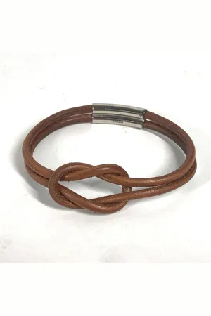 Hermès Preloved Leather Knot Bracelet Women - - One Size