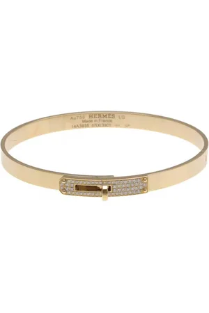 Hermès Preloved Kelly Diamond Bracelet LG Women - Gold - - One Size