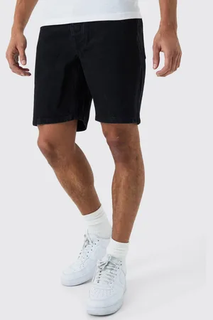 Boohoo Slim Rigid Denim Shorts In - 36