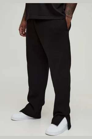 Boohoo Plus 330GSM Regular Fit Split Hem Joggers - - 3XL