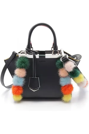 Fendi Preloved Mini Peekaboo PomPom Women - Multicolour Handbags - One Size