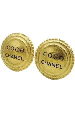 CHANEL Preloved Coco Gold Earrings Women - - One Size