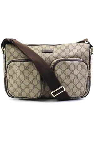 Gucci Preloved GG Supreme Messenger Bag Model 449172 Unisex - Shoulder - One Size
