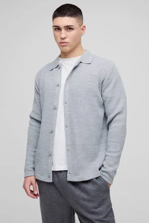 Boohoo Regular Collared Knitted Shirt - - XS