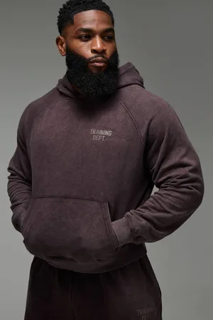 Boohoo Man Active Training Dept. Boxy Washed Hoodie - - XXXL