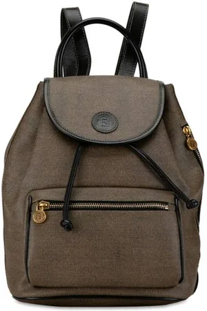 Fendi Preloved Vintage Zucca Backpack Drawstring Women - - One Size