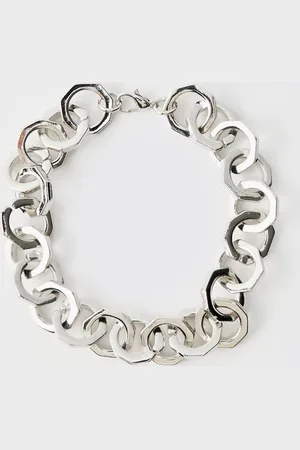 Boohoo Chunky Metal Bracelet In Silver - - One Size