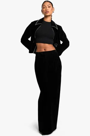 Boohoo Womens Suede Look Midaxi Skirt - - 16